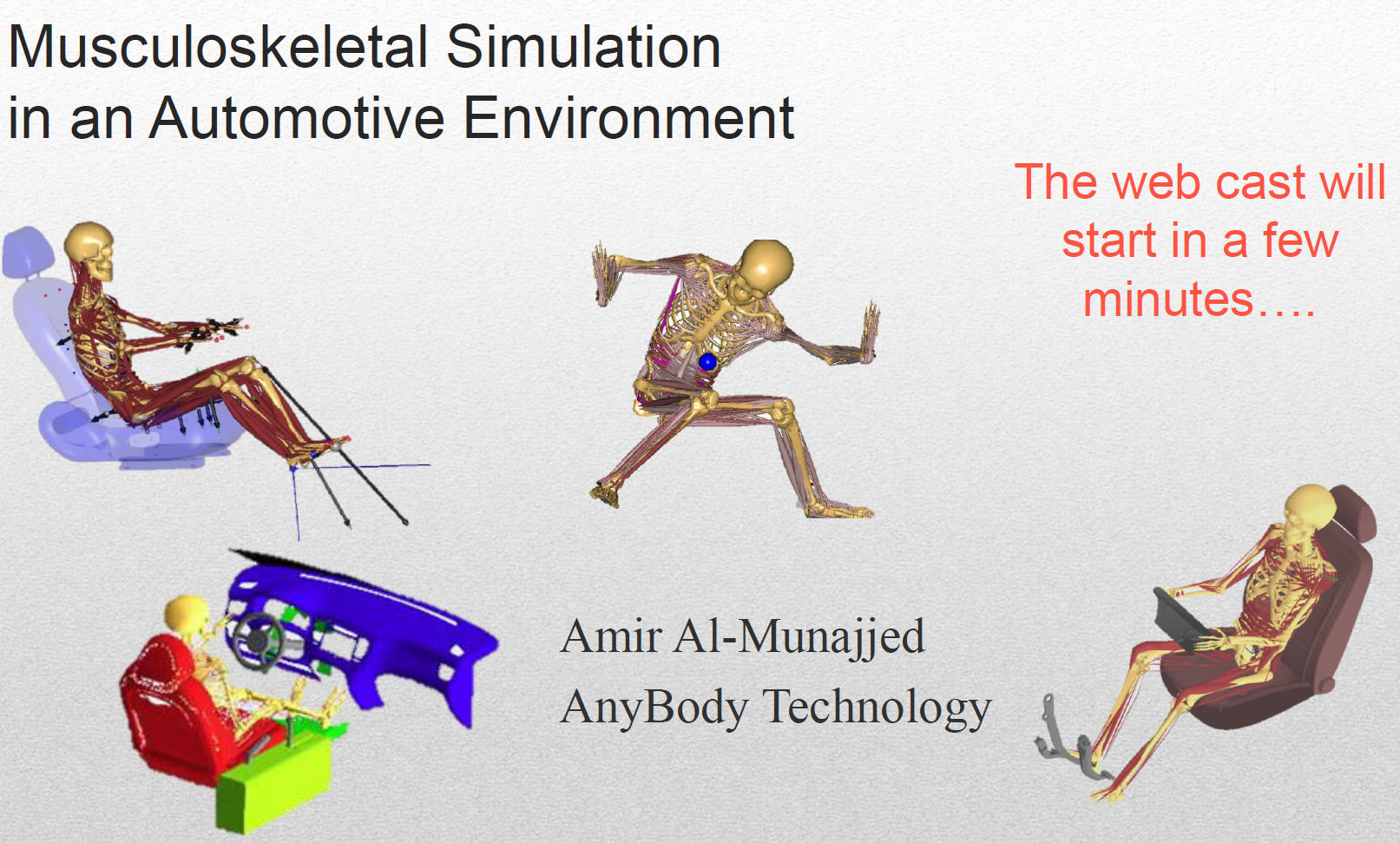 Musculoskeletal Simulation in an Automotive Environment